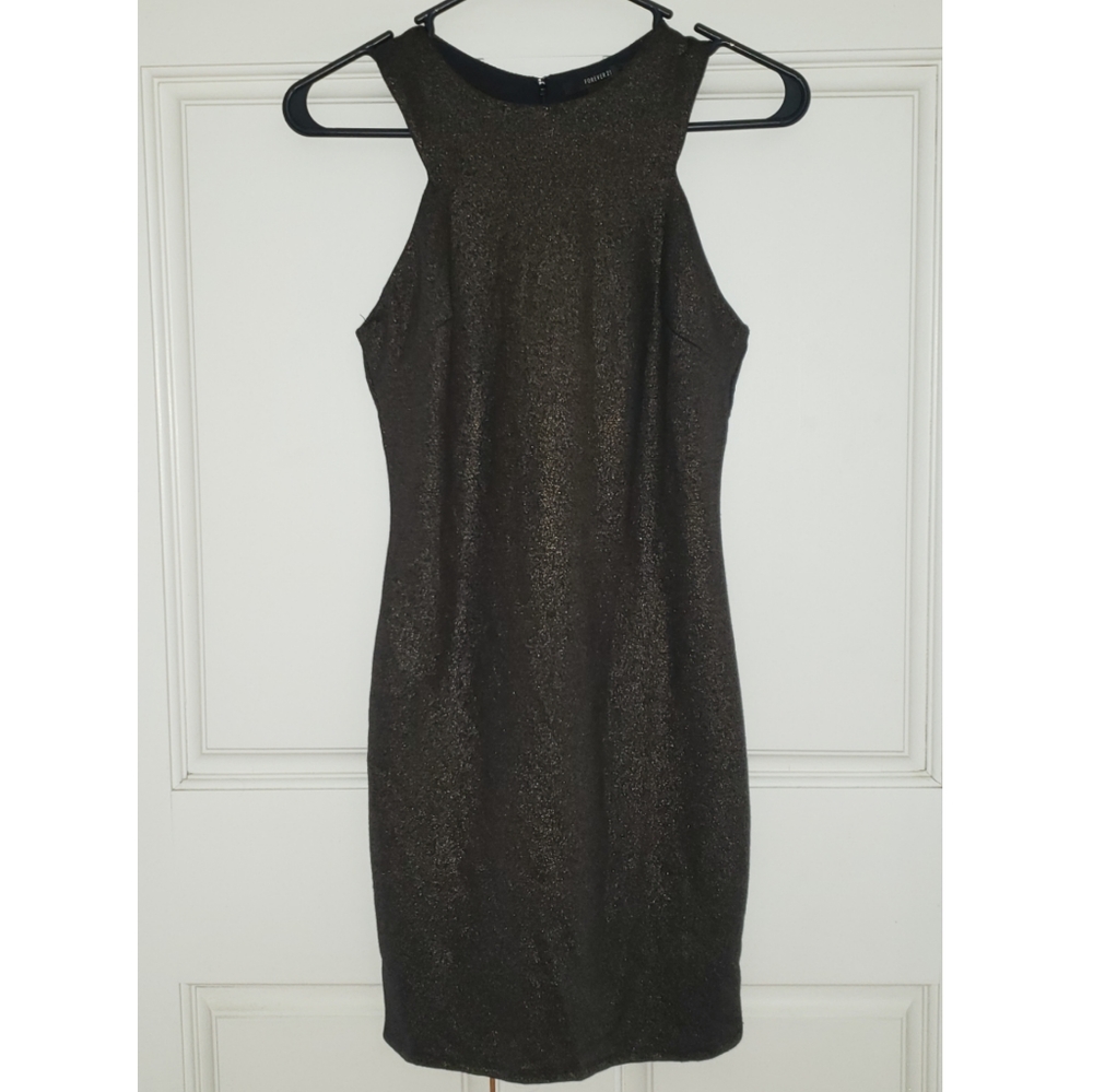 Forever 21 black and gold dress